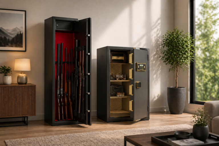comparaison coffre fort et armoire a fusil pour stockage d armes a domicile