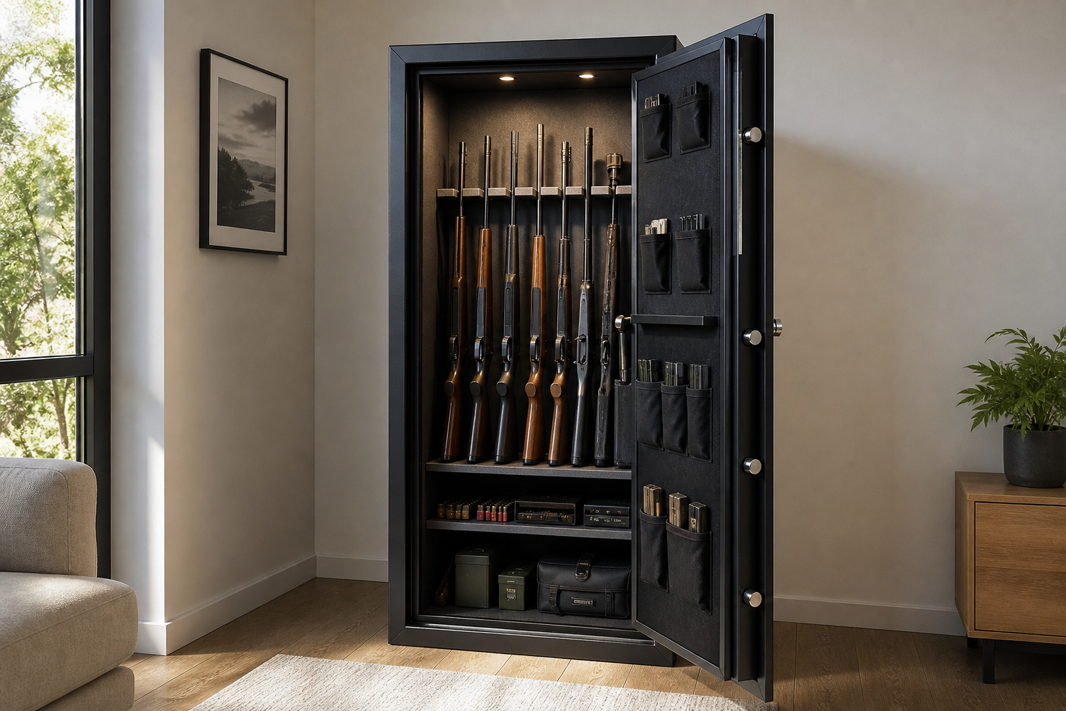 coffre fort armes ouvert stockage sécurisé conforme loi France