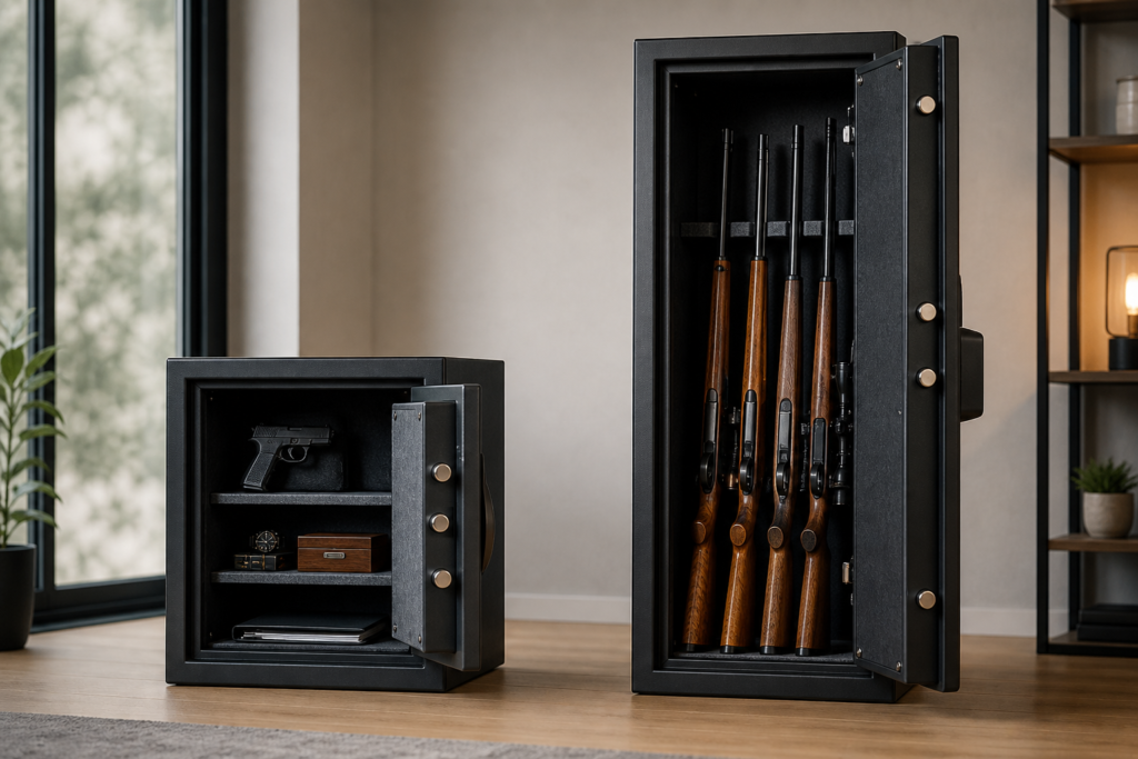 comparatif coffre fort armes pistolet et armoire a fusil stockage sécurisé
