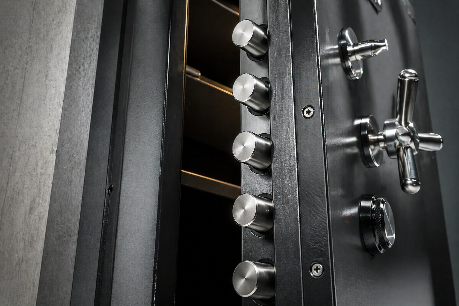boulons en acier et mecanisme de verrouillage coffre fort haute securite
