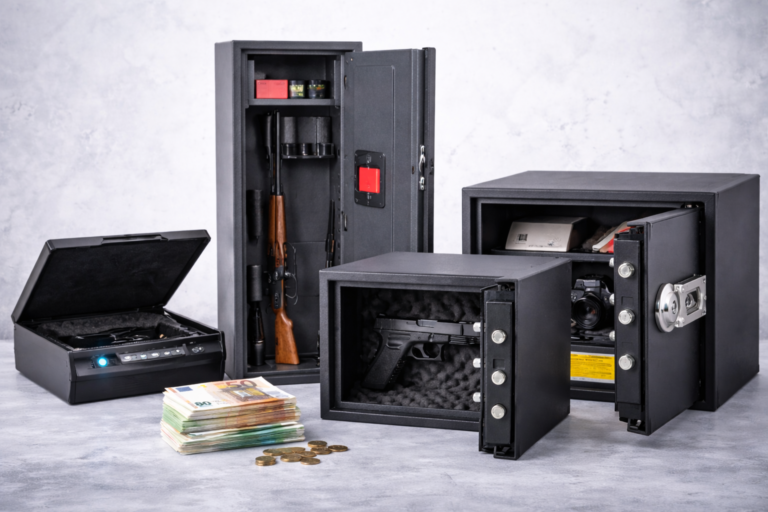 Différents modèles de coffres-forts pour armes avec pistolet et fusil sécurisés à domicile