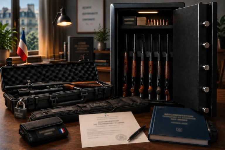 Transport et stockage sécurisé des armes en France avec coffre fort conforme et mallette de transport réglementaire